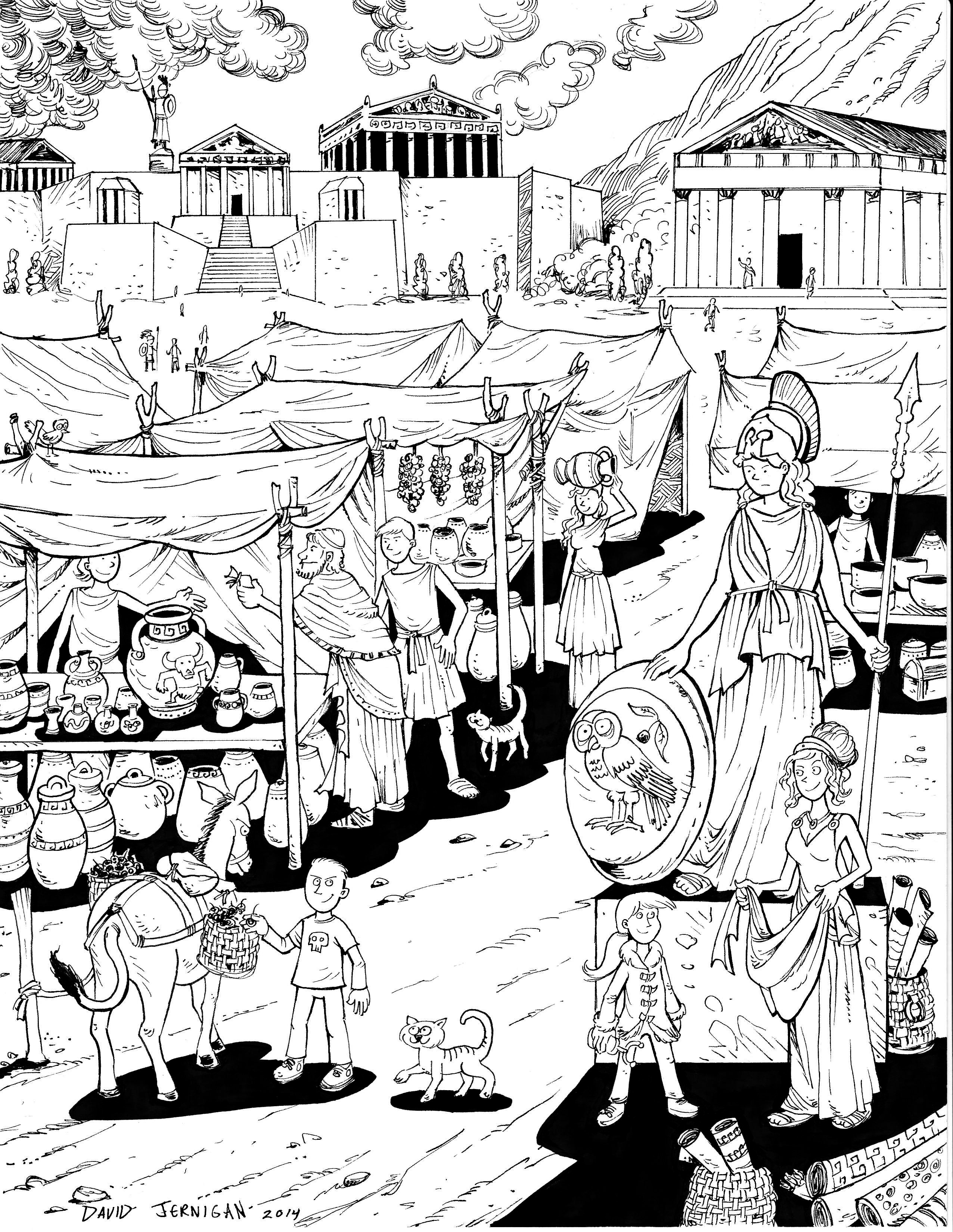 2552x3300 Ancient Greece Drawing Sketcharound