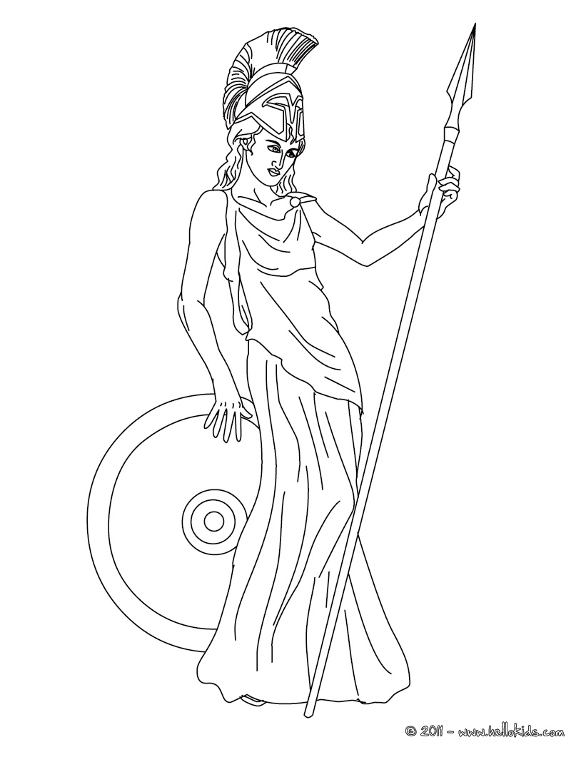 821x1061 Athena The Greek Goddess Of Wisdom Coloring Page Tattoo Ideas