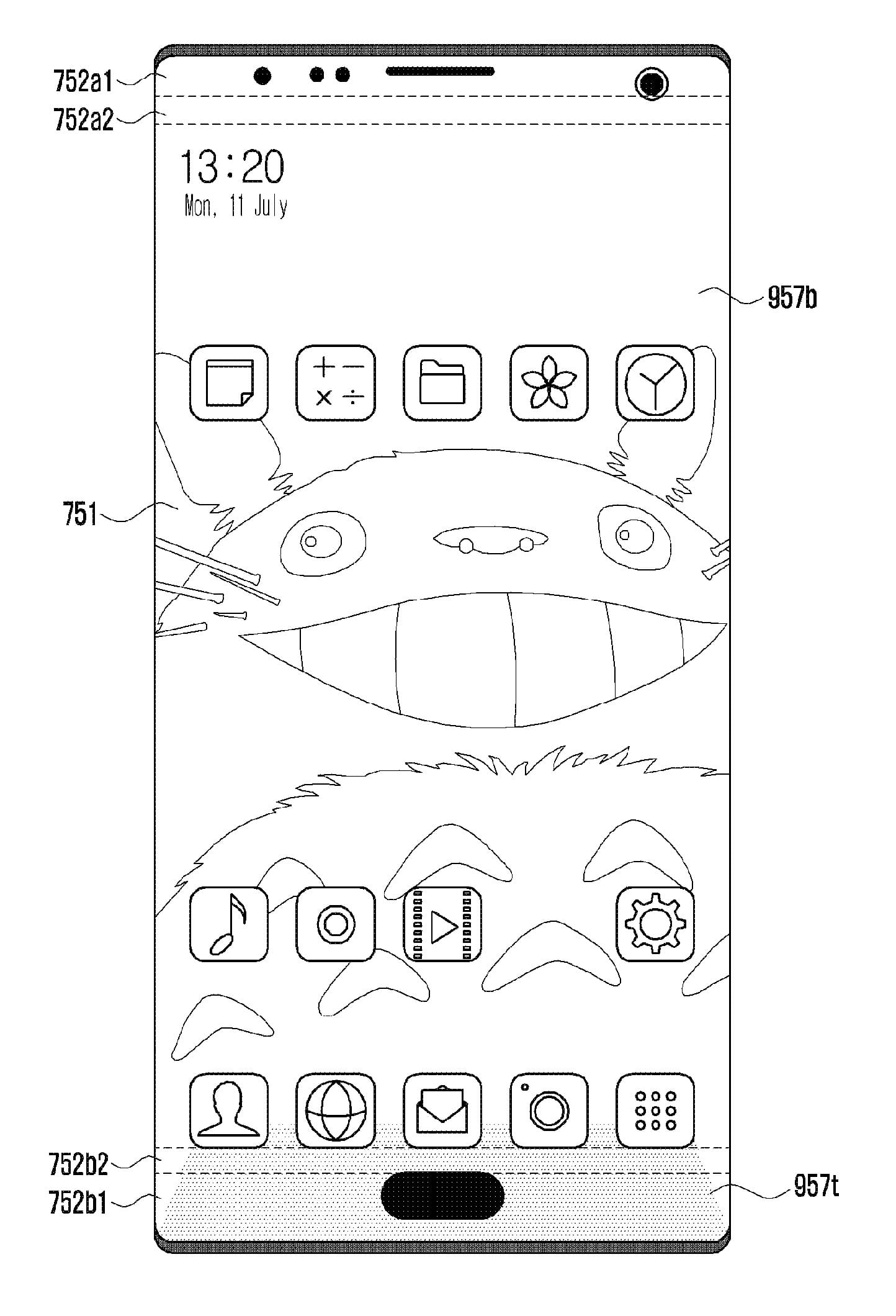 1444x2120 Samsung Patents A Borderless Phone Design With No Notch
