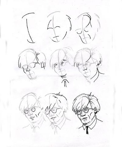 391x470 How To Draw Andy Warhol By Robert Hawkins On Artnet