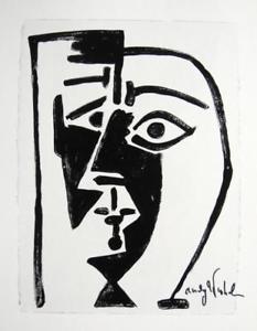 233x300 Andy Warhol Hand Signed Signature Drawing After Picasso Print