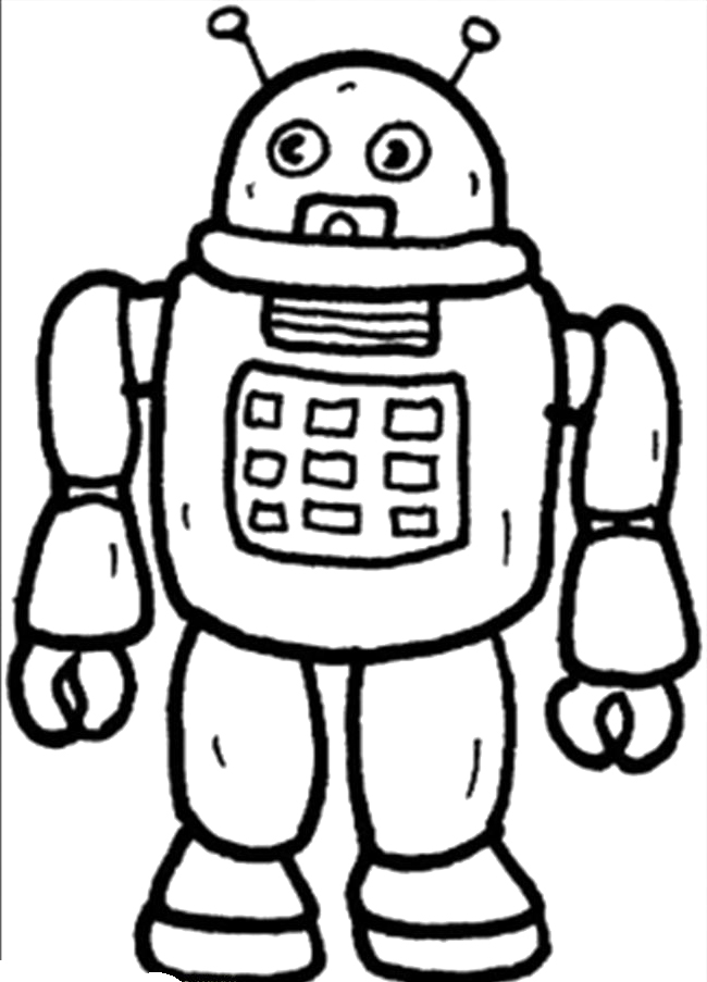 650x903 Robot Coloring Pages For Kids Robots Outer Space