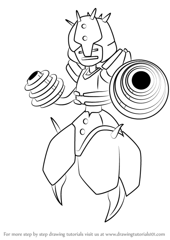 567x800 Learn How To Draw Anemone From Medabots (Medabots) Step By Step