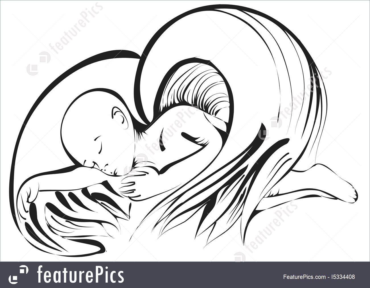 1300x1011 Angel Baby On White Illustration