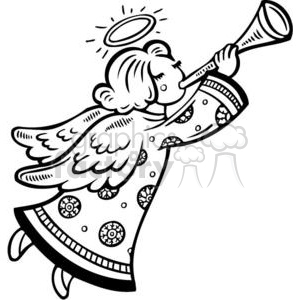 300x300 Royalty Free Christmas Angel 381107 Vector Clip Art Image
