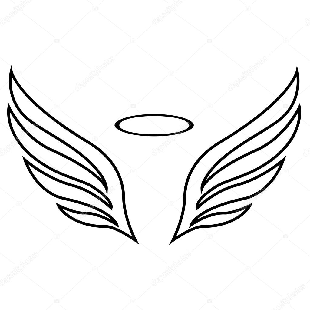 1024x1024 Vector Sketch Of Angel Wings Stock Vector Architect.aleks
