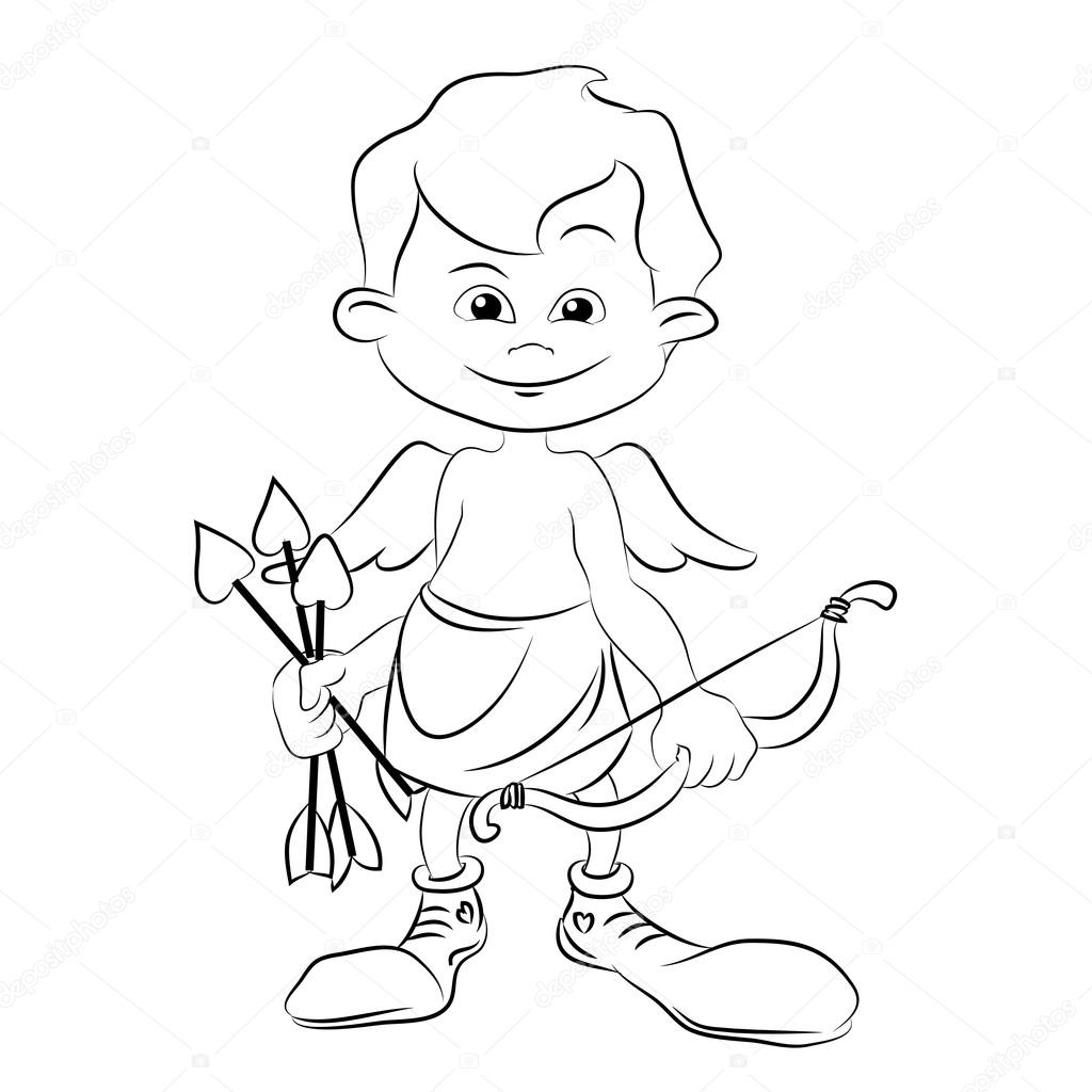 1024x1024 Valentine Day Cupid Angel Stock Vector Tanitue