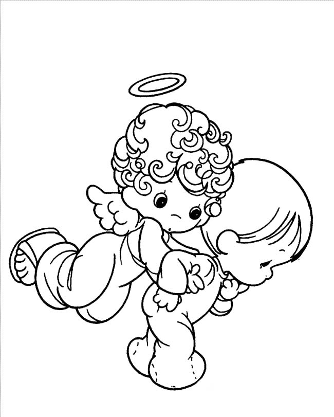 650x811 Valuable Design Ideas Baby Angel Coloring Pages Cartoon Sheets
