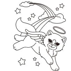 230x230 Angel Cat Drawing Pattern Template Cats And Angel