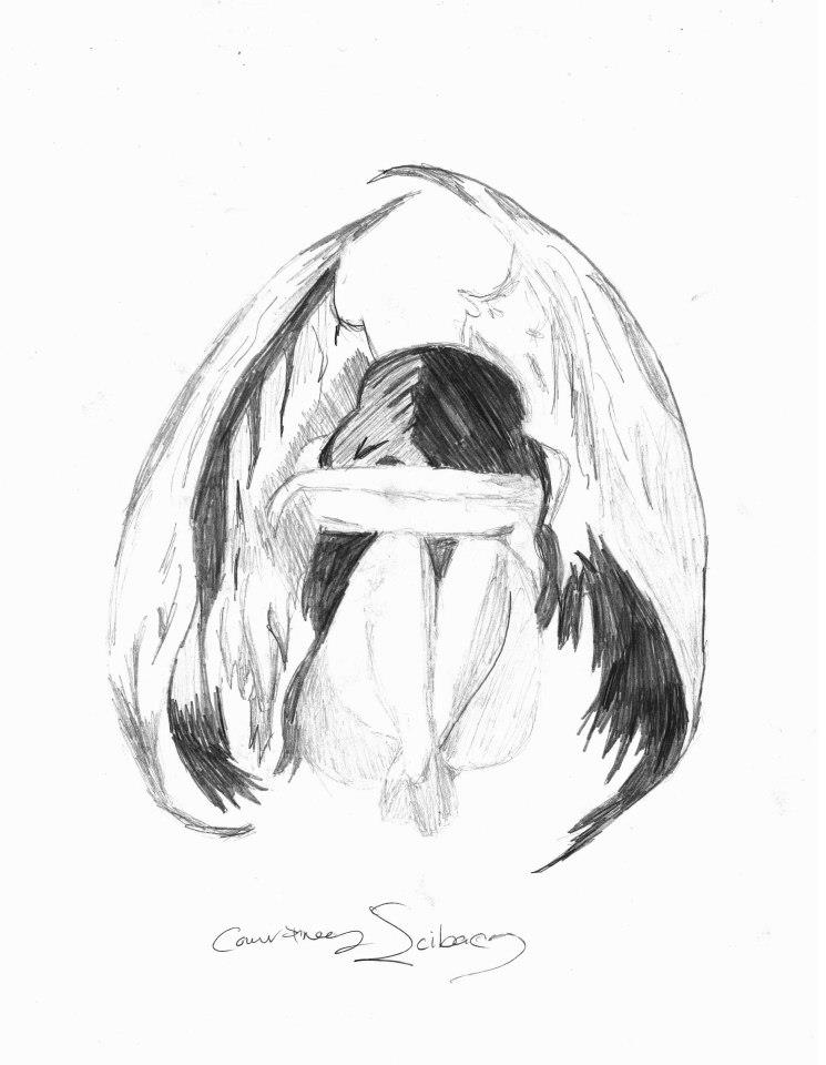 745x960 Crying Angel Sketch By Liveontheedgeskate