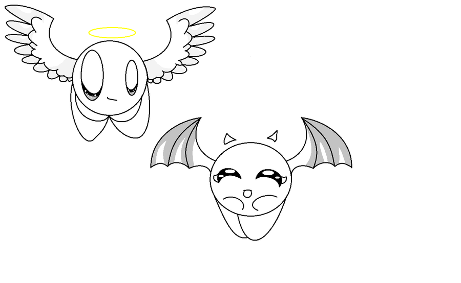 900x554 Angel And Devil Base By Candykirby