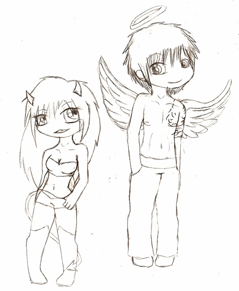 811x986 Angel And Devil