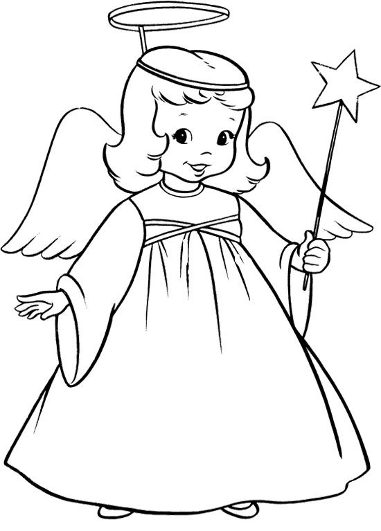 550x767 Coloring Pictures Angels Drawings Christmas Angel Coloring