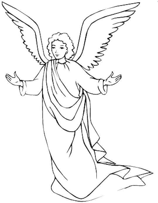 540x695 Coloring Pages Of Angels