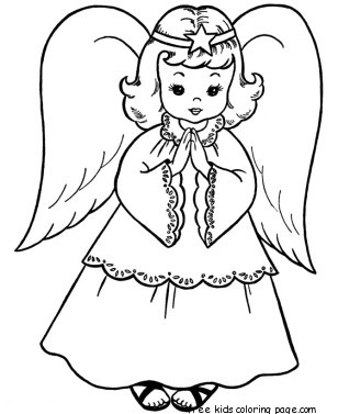 308x377 Christmas Angel Coloring Pages Printable For Kidsfree Printable