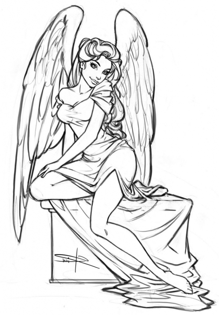 713x1024 Angel Drawings Sketches