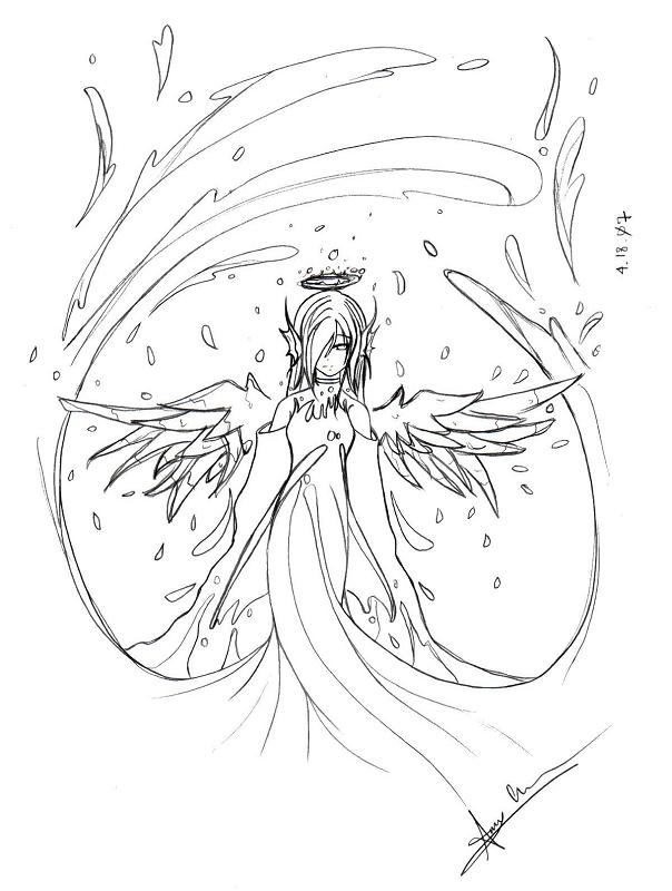 604x800 H2o Angel Outline By Kiirox
