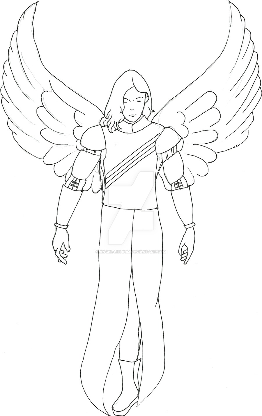 900x1428 Zadkiel Outline By Angel Lithium