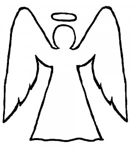 270x300 Angels Picture Angel Coloring Pages Angel With Halo Outline
