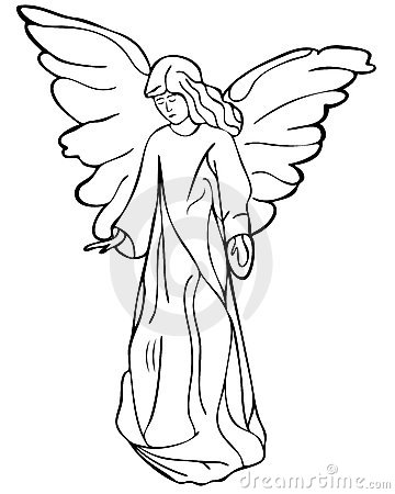 360x450 De Tekening Van De Engel Szablony Angel, Xmas