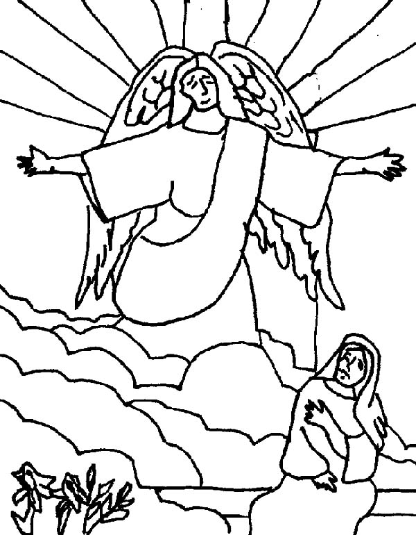 600x770 Kids Drawing Angel Appears To Mary Coloring Pages Bulk Color