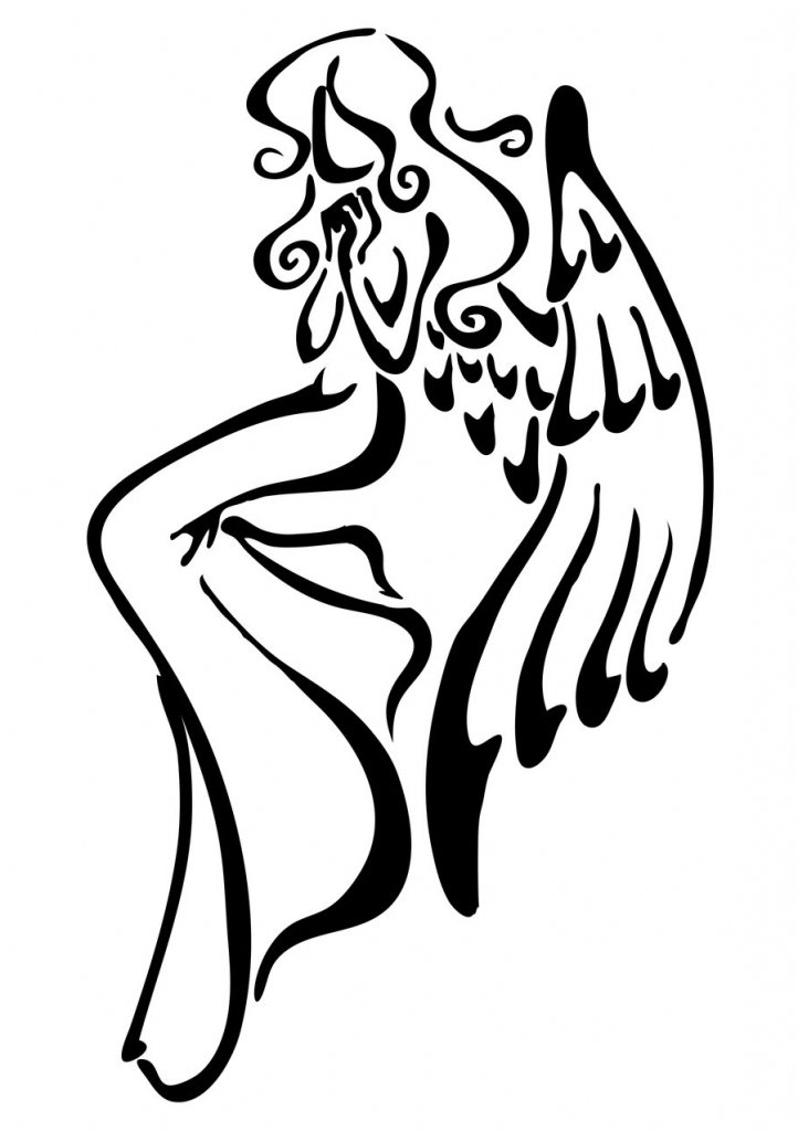 722x1024 Simple Angel Drawing 1000 Images About Ink On Angels