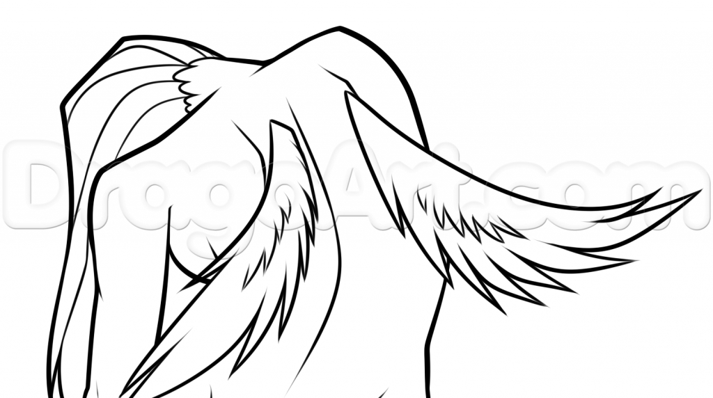 1024x572 Sketch Of Fallen Angel Drawing A Fallen Angel, Stepstep, Concept