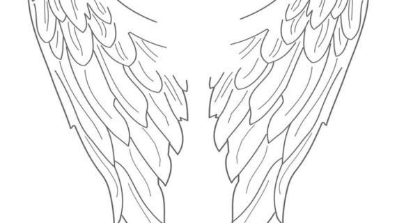 570x320 Drawings Of Angel Wings How To Draw Angel Wings In Simple Steps