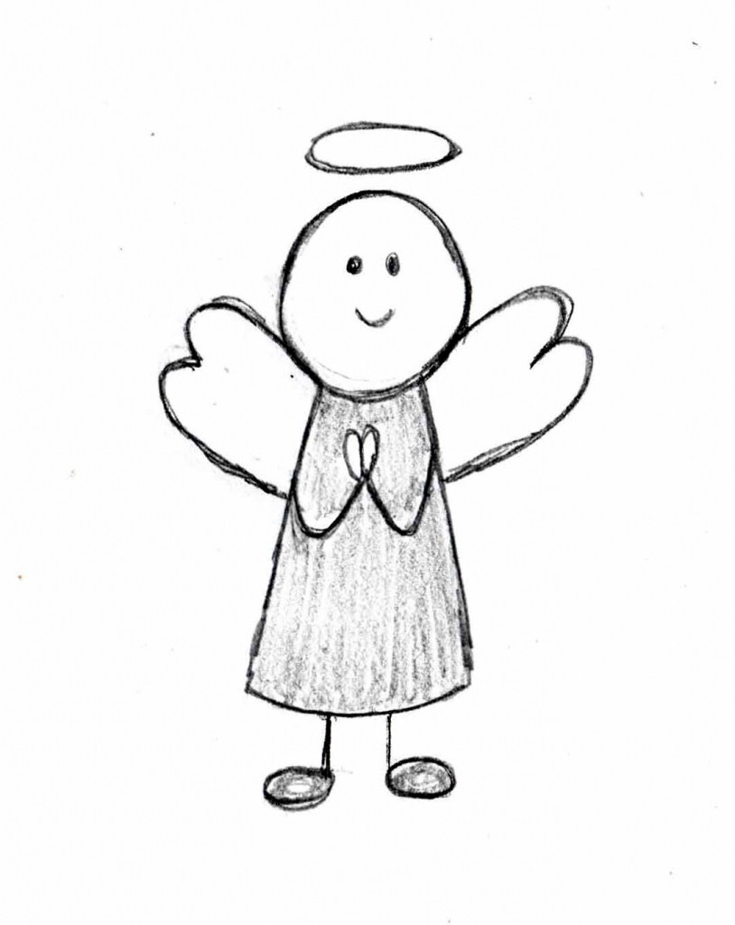 814x1024 How To Draw A Cartoon Angel Step By