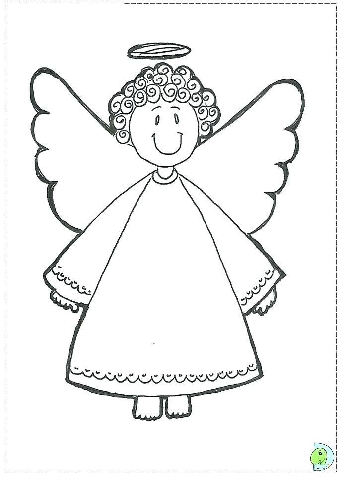 691x960 Simple Angel Coloring Page Best