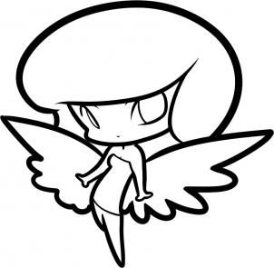 302x295 Simple Easy Drawing Images For Kids How To Draw An Angel For Kids