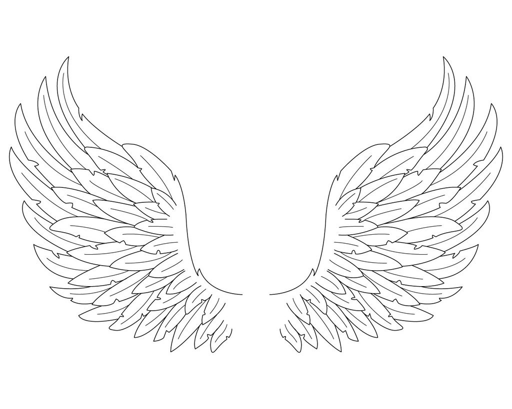 1024x819 Angel Wings Coloring Pages Coloring Page For Kids