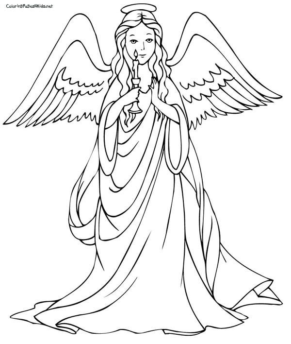 600x708 Angel Coloring Pages To Print Christmas Angels Of Pictures We