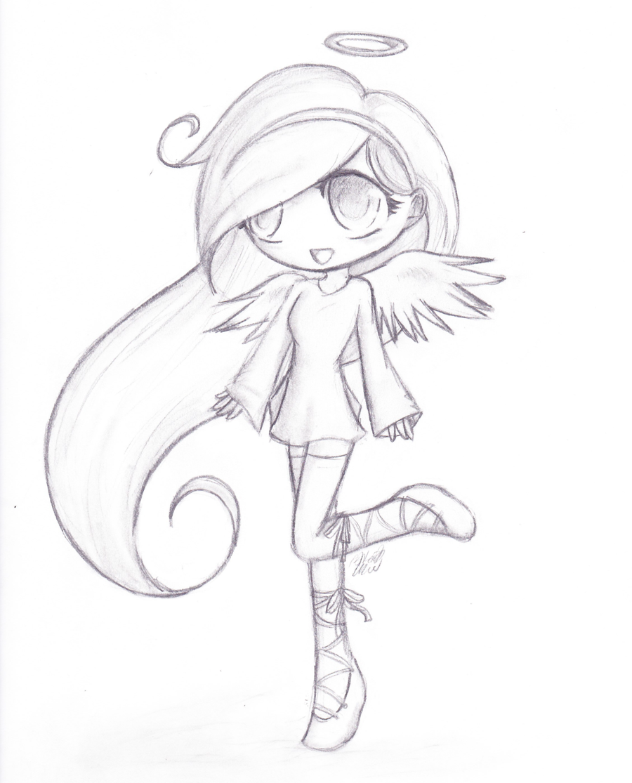 900x1115 Drawn Angel Cute