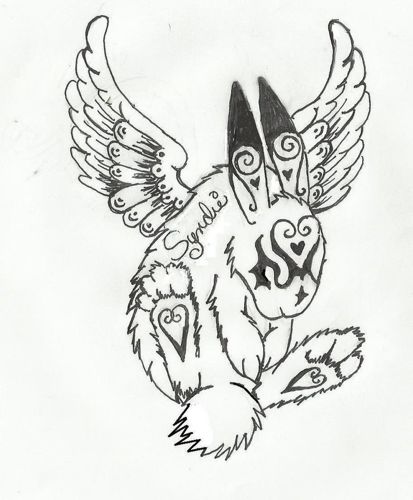 812x983 Angel Bunny Tattoo By Notwendigkeit