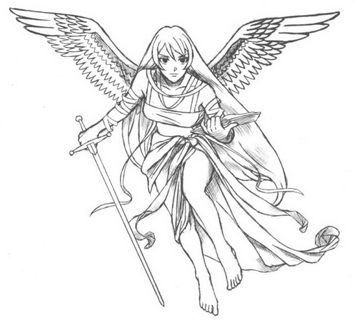 500x456 Angel Tattoo Designs Idea Tattoo Design Ideas