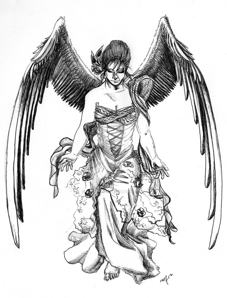 779x1024 Angel Tattoo Sketches