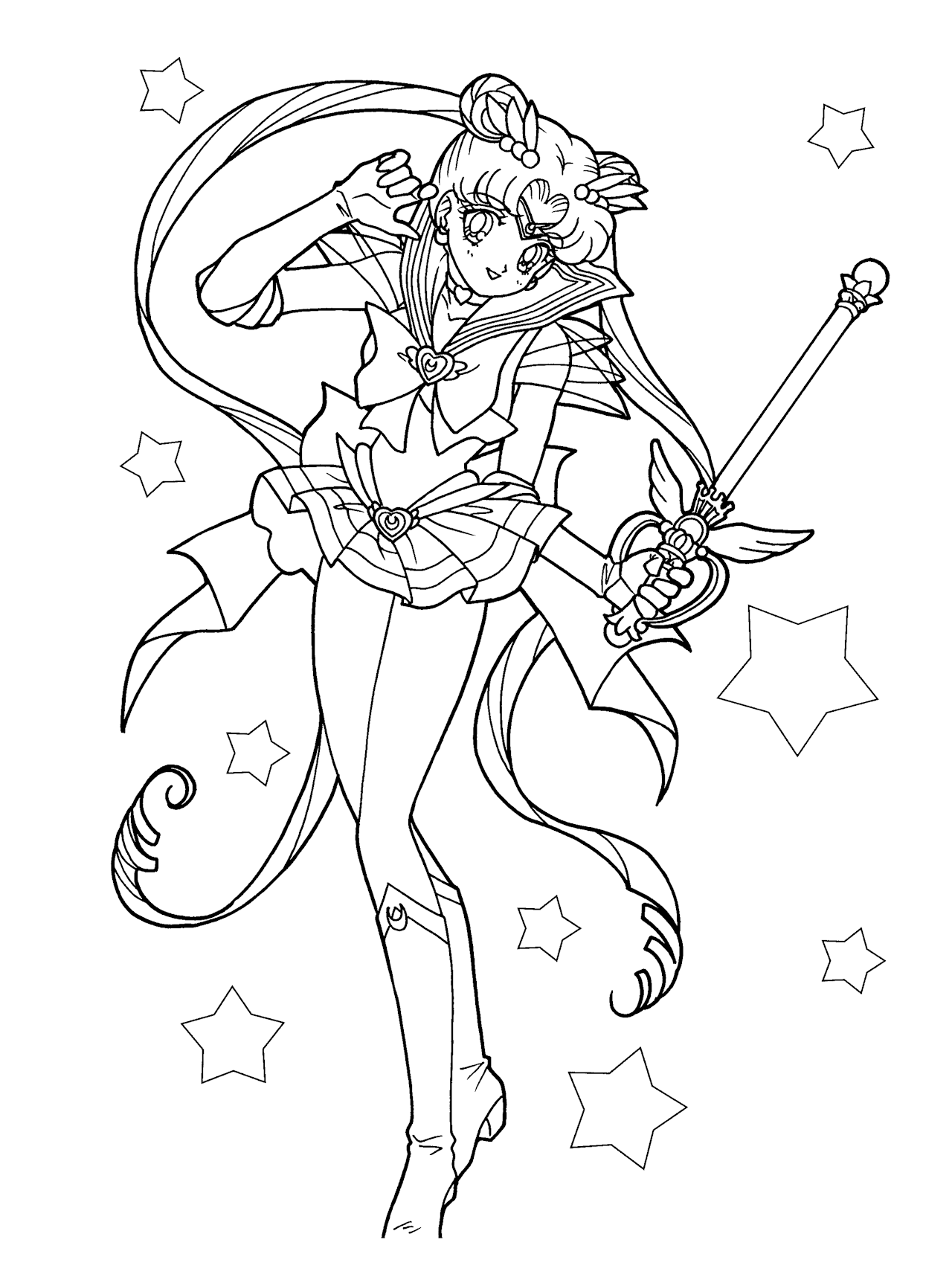 1280x1725 Silver Moon Crystal Power Kiss!, Super Sailor Moon Coloring Pages