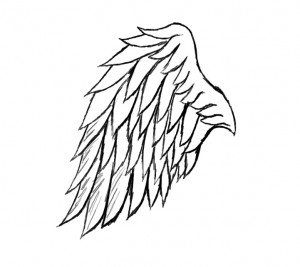 300x267 Angel Wings Drawing Tumblr