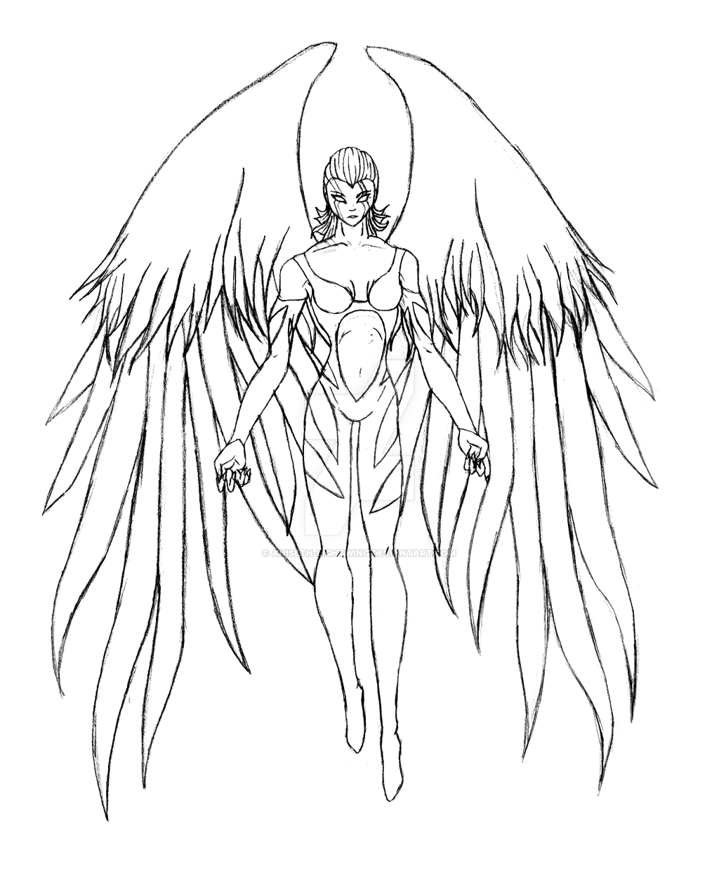 1024x1274 Warrior Angel By Aniseth Lightwing