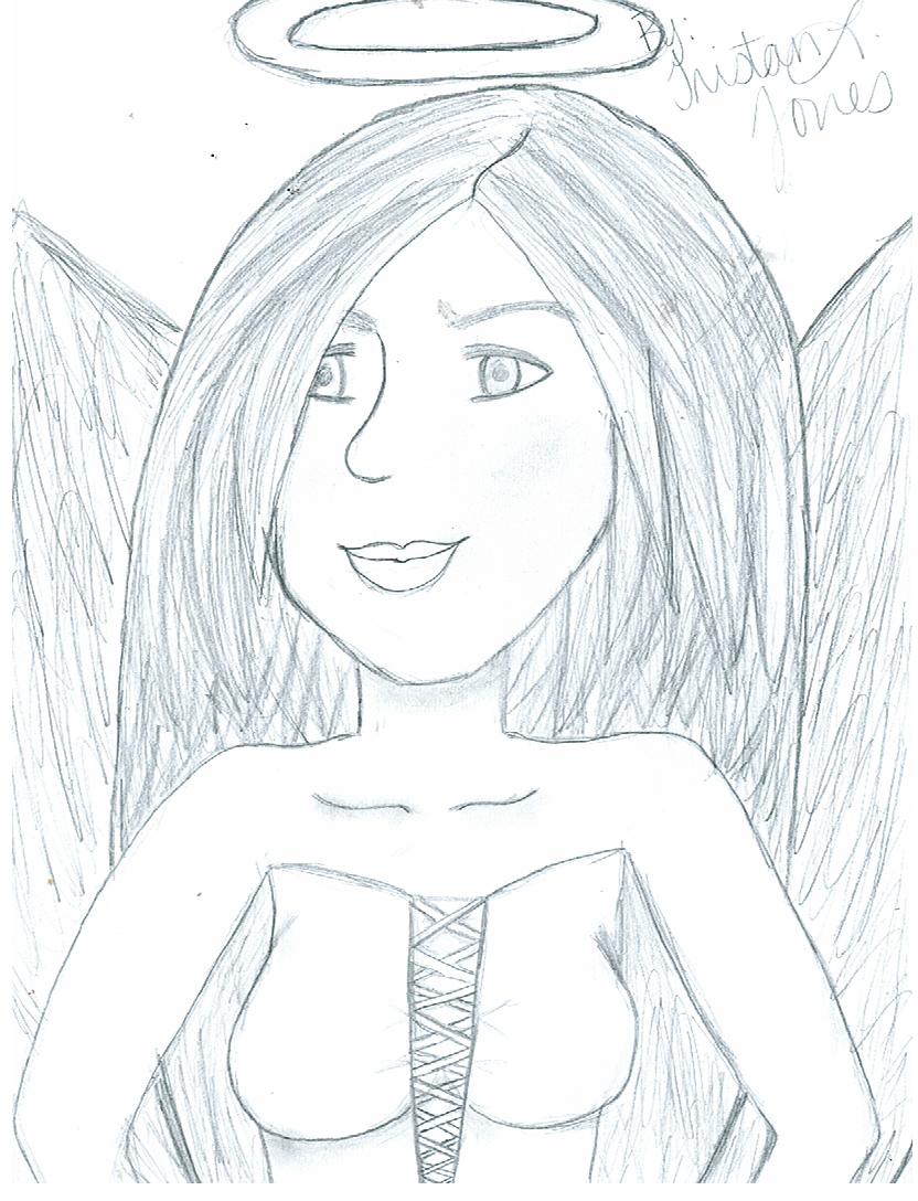 832x1088 Angel Face Outline By Fantasygoddess