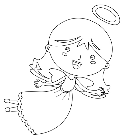 400x450 Super Fun And Easy Steps For Kids To Draw The Cutest Angel Ever