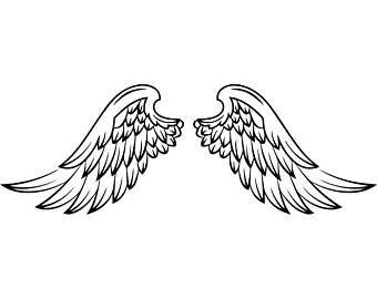 340x270 Feathered Angel Svg Etsy