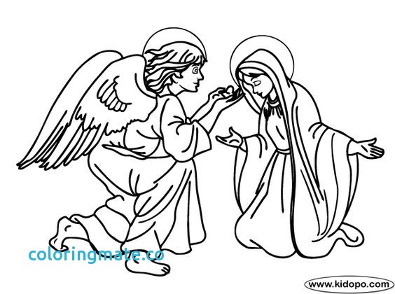 564x420 Mary And The Angel Coloring Page Luxury Angel Gabriel Appears