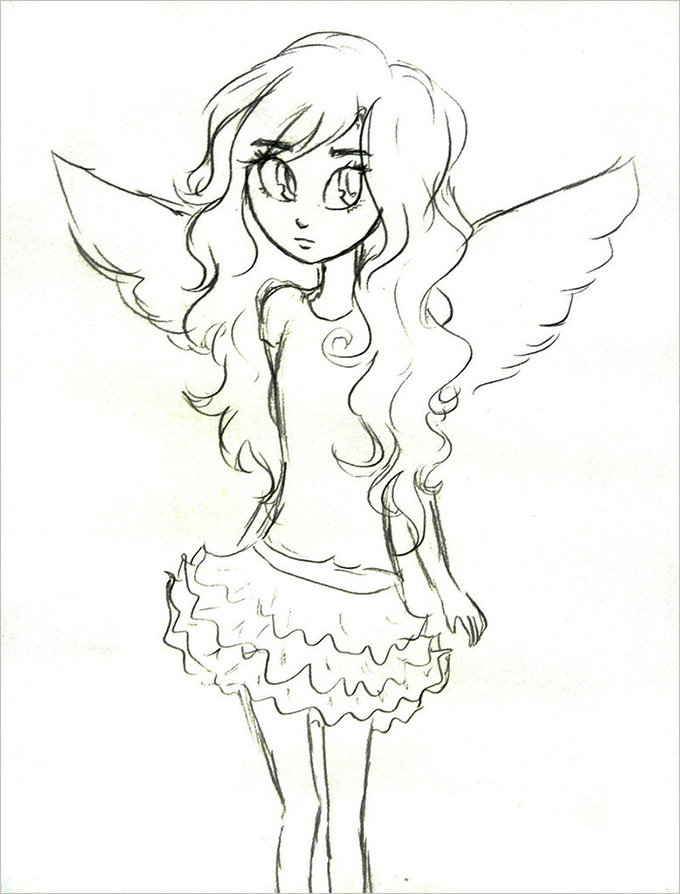 Angel Girl Drawing