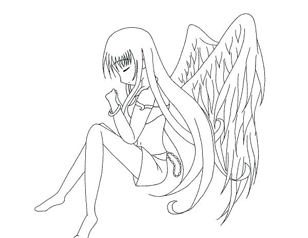 600x463 Anime Angel Coloring Pages Anime Angel Coloring Pages Cartoon