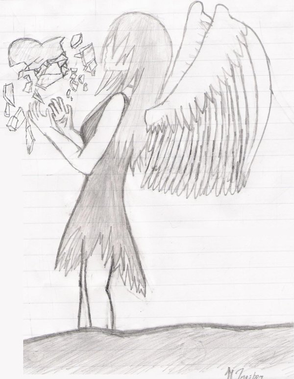 600x773 Broken Heart Angel By Maiku1021