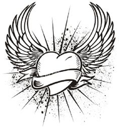 236x251 Heart With Angel Wings Tattoo Angel Heart Tattoo Designs