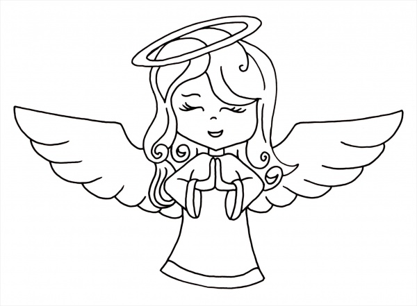 Angel Line Drawing at GetDrawings | Free download