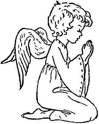 319x400 Guardian Angel Coloring Pages